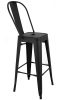 King Home Tower Big Back Bárszék Fém Fekete