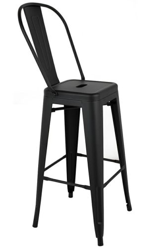 King Home Tower Big Back Bárszék Fém Fekete