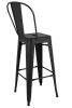 King Home Tower Big Back Bárszék Fém Fekete
