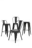 King Home Tower Big Back Bárszék Fém Fekete
