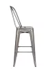 King Home Tower Big Back Fém Bárszék Ezüst