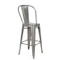 King Home Tower Big Back Fém Bárszék Ezüst