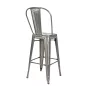 King Home Tower Big Back Fém Bárszék Ezüst