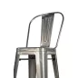 King Home Tower Big Back Fém Bárszék Ezüst
