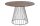 King Home Glam Walnut Kerek Étkezőasztal Diófurnér Króm