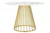 GLAM MARBLE 110 asztal - MDF, arany talpazat