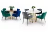 GLAM MARBLE 110 asztal - MDF, arany talpazat