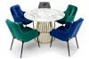 GLAM MARBLE 110 asztal - MDF, arany talpazat