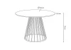 GLAM MARBLE 110 asztal - MDF, arany talpazat