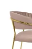 King Home Margo Bárszék Velúr Khaki Arany Vázzal