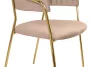 King Home Margo Bárszék Velúr Khaki Arany Vázzal