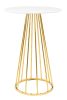King Home GLAM 60 Bárasztal MDF Fehér Arany Glamour
