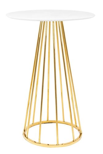 King Home GLAM 60 Bárasztal MDF Fehér Arany Glamour