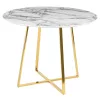 King Home Carat Kerek Étkezőasztal Márvány MDF Arany Luxus