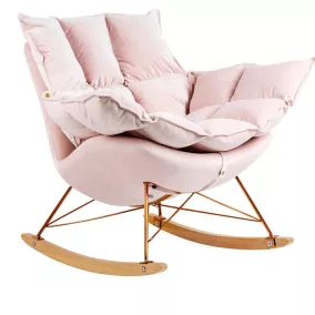 King Home Swing Velvet Hintaszék Rózsaszín Bársony