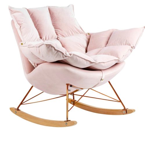 King Home Swing Velvet Hintaszék Rózsaszín Bársony