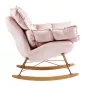 King Home Swing Velvet Hintaszék Rózsaszín Bársony