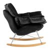 King Home Swing Velvet Hintaszék Fekete