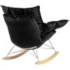 King Home Swing Velvet Hintaszék Fekete