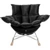King Home Swing Velvet Hintaszék Fekete