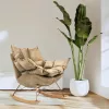 Fotel bujany SWING VELVET khaki