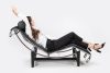 King Home Divano Pihenőszék Valódi Bőr Fekete Ergonomikus