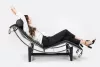 King Home Divano Pihenőszék Valódi Bőr Fekete Ergonomikus