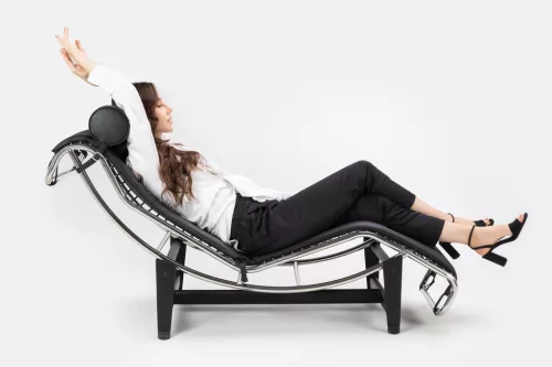 King Home Divano Pihenőszék Valódi Bőr Fekete Ergonomikus