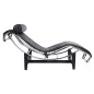   King Home Divano Pihenőszék Valódi Bőr Fekete Ergonomikus