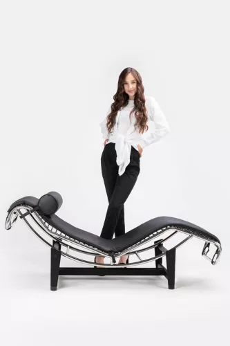 King Home Divano Pihenőszék Valódi Bőr Fekete Ergonomikus