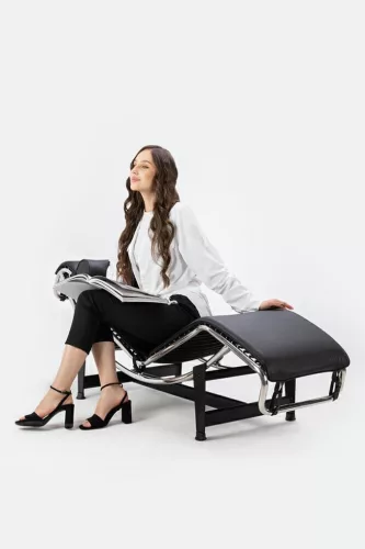 King Home Divano Pihenőszék Valódi Bőr Fekete Ergonomikus