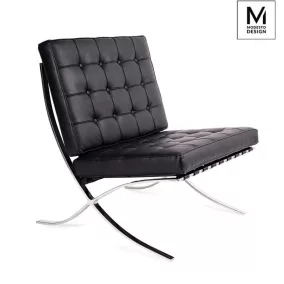 Modesto Design Barcelon Fotel Műbőr Fekete Modern