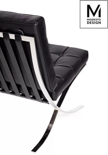 Modesto Design Barcelon Fotel Műbőr Fekete Modern