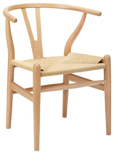King Home Wishbone Bükkfa Szék Természetes Rostfonással