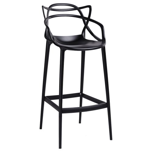 King Home HILO Premium Bárszék Polipropilén Fekete 65cm