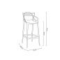 King Home HILO Premium Bárszék Polipropilén Fekete 65cm