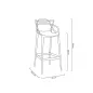 King Home HILO Premium Bárszék Polipropilén Fekete 65cm