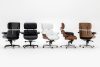 King Home Lounge Gubernator Prémium Irodai Szék Fehér Bőr Dió Furnér