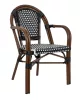 King Home Cafe Paris Karfás Szék Rattan Barna UV-álló