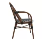 King Home Cafe Paris Karfás Szék Rattan Barna UV-álló