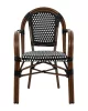 King Home Cafe Paris Karfás Szék Rattan Barna UV-álló