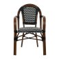 King Home Cafe Paris Karfás Szék Rattan Barna UV-álló