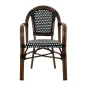 King Home Cafe Paris Karfás Szék Rattan Barna UV-álló