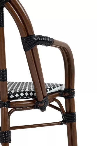 King Home Cafe Paris Karfás Szék Rattan Barna UV-álló