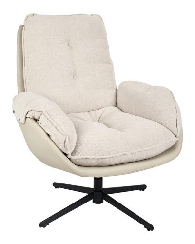 King Home Carino Forgó Fotel Teddy Bézs Kényelmes