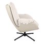 King Home Carino Forgó Fotel Teddy Bézs Kényelmes