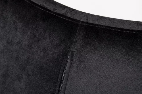 King Home Egg Széles Velvet Forgó Fotel Fekete