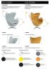 King Home Egg Széles Velvet Forgó Fotel Sötétkék