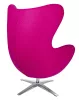 EGG WIDE karosszék fukszia.11 - gyapjú, acél lábazat