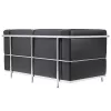 King Home SOFT LC2 Kétszemélyes Kanapé Olasz Bőr Fekete